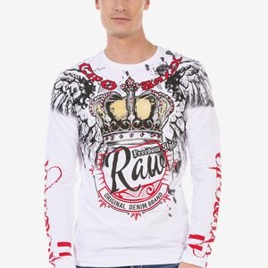 LANGARMSHIRT - Long sleeved top - white