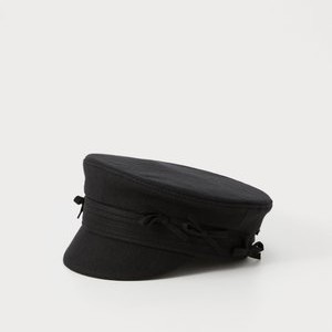 EMBELLISHED BOW TIE BAKER BOY CAP - Hat - black EMBELLISHED BOW TIE BAKER BOY CAP - Hat - black
