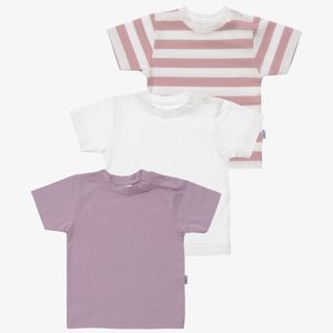 3 PACK - Print T-shirt - lila weiss