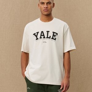YALE COLLEGE UNISEX - Print T-shirt - ivory/black YALE COLLEGE UNISEX - Print T-shirt - ivory/black
