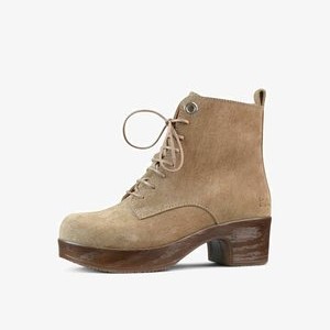 Platform ankle boots - beige Platform ankle boots - beige