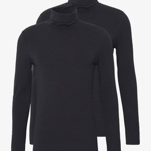 2 PACK - Long sleeved top - black 2 PACK - Long sleeved top - black