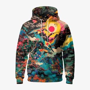 JAPANESE HERON - Hoodie - green JAPANESE HERON - Hoodie - green