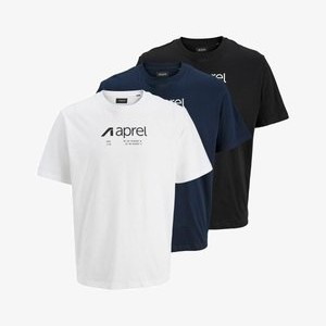 EINFARBIG RUNDHALSAUSSCHNITT 3 PACK - Print T-shirt - black EINFARBIG RUNDHALSAUSSCHNITT 3 PACK - Print T-shirt - black
