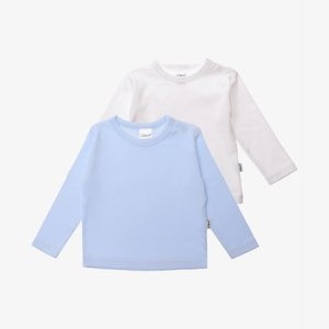 2 PACK - Long sleeved top - hellblau weiss 2 PACK - Long sleeved top - hellblau weiss