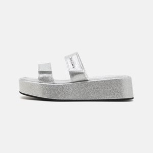 BULLA FLAT - Heeled mules - silver BULLA FLAT - Heeled mules - silver