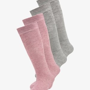 4 PACK - Knee high socks - chalk pink melange