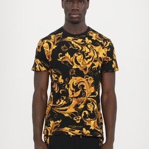 ALL OVER - Print T-shirt - black/gold-coloured ALL OVER - Print T-shirt - black/gold-coloured