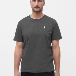 TREESHIRT - Basic T-shirt - black mel TREESHIRT - Basic T-shirt - black mel