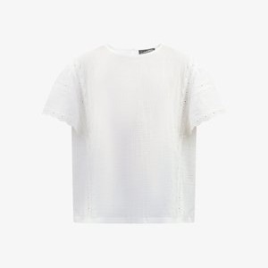 MIT SPITZE - Blouse - weiss