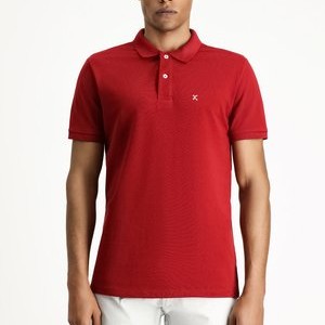 2-BUTTON REGULAR CUT STIFF COLLAR - Polo shirt - dark red 2-BUTTON REGULAR CUT STIFF COLLAR - Polo shirt - dark red