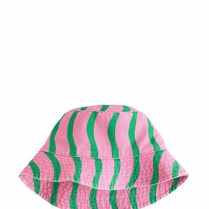 STRIPE BUCKET - Hat - green pink STRIPE BUCKET - Hat - green pink