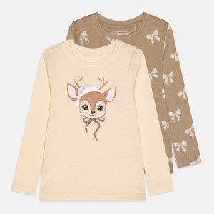 2 PACK - Long sleeved top - beige/light brown 2 PACK - Long sleeved top - beige/light brown
