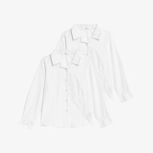 2PACK - Button-down blouse - white 2PACK - Button-down blouse - white
