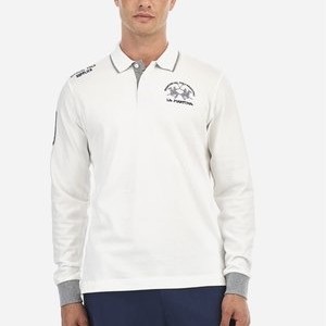 LONG SLEEVE - Polo shirt - off white LONG SLEEVE - Polo shirt - off white
