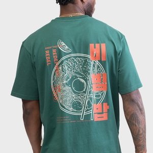 ABRAHAM BOXY FIT - Print T-shirt - rain forest ABRAHAM BOXY FIT - Print T-shirt - rain forest
