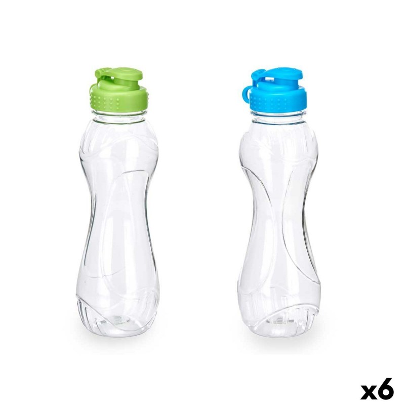 фляга Leknes Синий Зеленый полипропилен Полиэтилентерефталат (ПЭТ) 600 ml (6 штук)