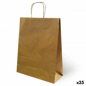 Бумажный пакет Fama Коричневый С ручками 125 g/m² 26 x 10 x 35 cm (25 штук)