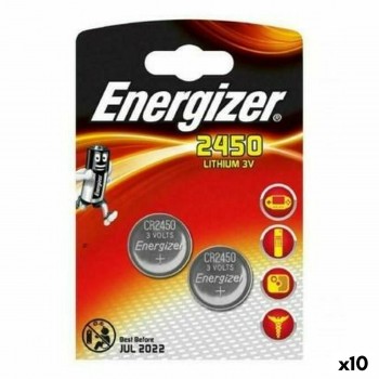 Литиевые таблеточные батарейки Energizer 3 V CR2450 (10 штук)