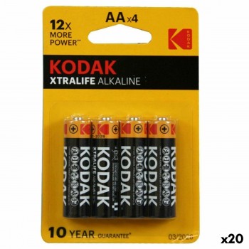 Щелочные батарейки Kodak LR06 4 Предметы (20 штук)