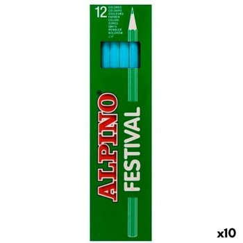 Цветные карандаши Alpino Светло Синий 12 Предметы (10 штук)