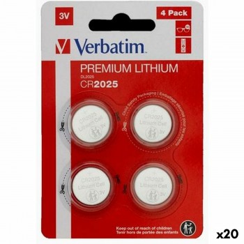 Литиевые таблеточные батарейки Verbatim 3 V CR2025 4 Предметы (20 штук)