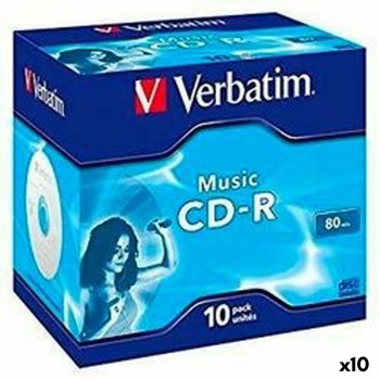 CD-R Verbatim MUSIC 80' 16x 10 Предметы (10 штук)