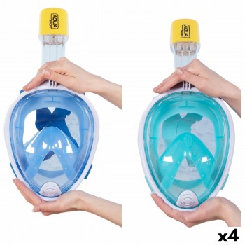 Маска с трубкой и подставкой для спортивных камер AquaSport Синий бирюзовый (4 штук)